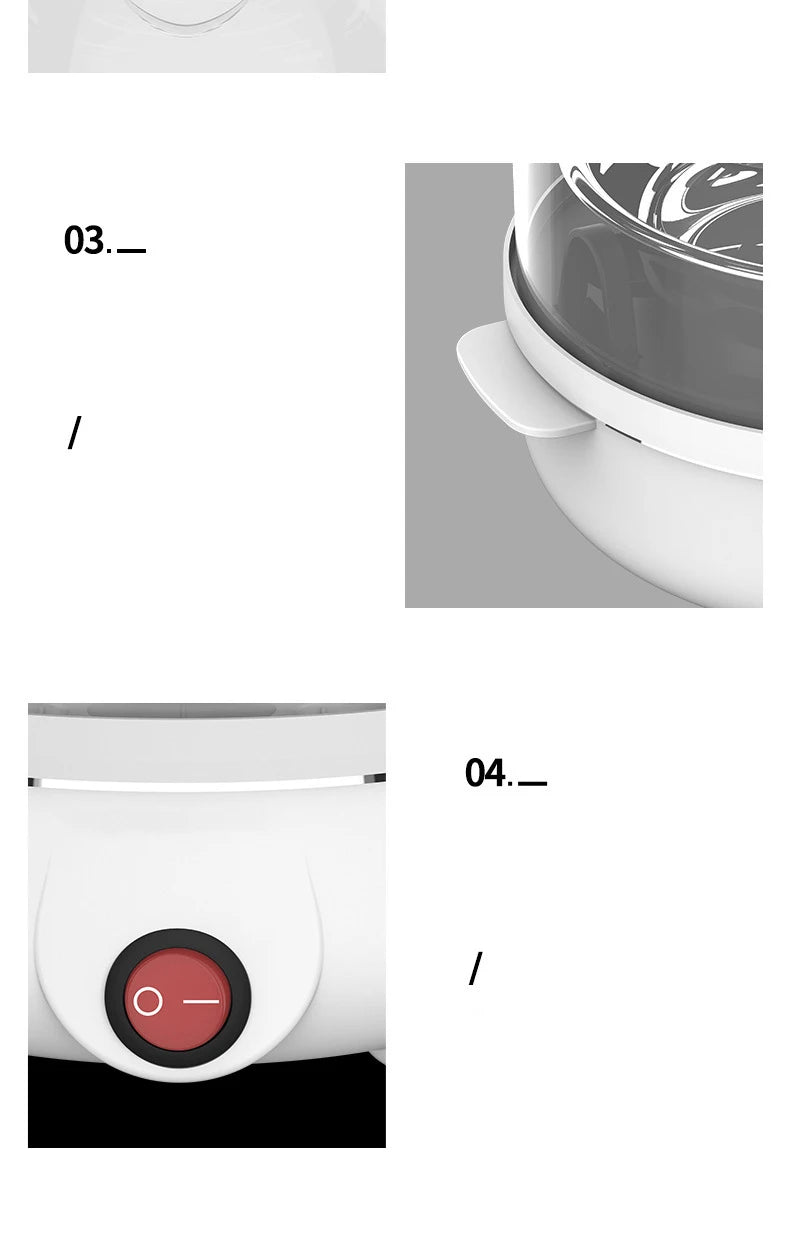 Multi Function Egg Steamer Electric Egg Cooker Corn Milk Steamed Kitchen Cooking Machine Rapid Double Layer Egg Boiler Steamer