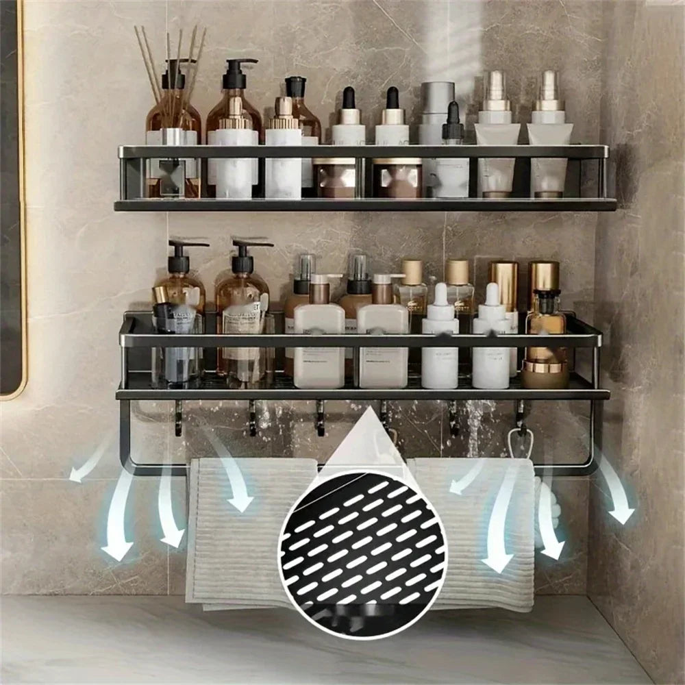 Bathroom Kitchen Multi-functional Storage Shelf Wall-mounted Storage Shelf for Indoor Wall Storage