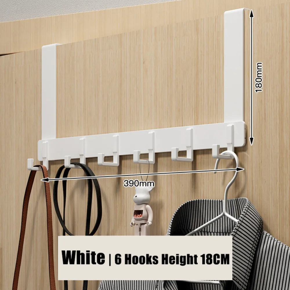 Hooks Over The Door Home Bathroom Organizer Rack Clothes Coat Hat Towel Hanger New Bathroom Kitchen Accessories Holder Door Hang