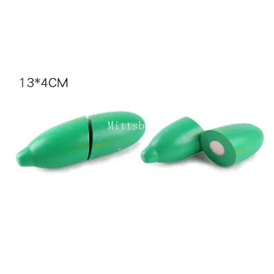 1Pcs Fruit Cutting Educational Toys Wooden Paste Stickers Vegetable Fruit Cutting Kitchen Toy Educational Toy For Children Gift