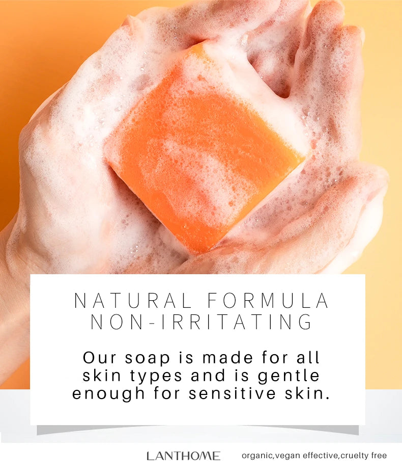 Turmeric Soap For Dark Spot Deep Cleaning Whitening Smoothing Skin Facial Body Natural Handmade Soap For Men and Women