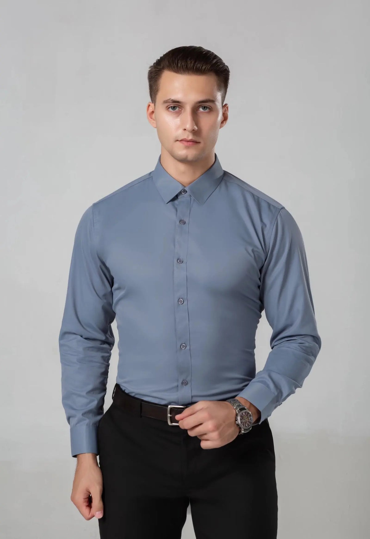 Professional Shirts Men Women Long-Sleeved Short-Sleeved White Gray Blue Workwear Shirt Suits 4S Shop Customized Embroidered log