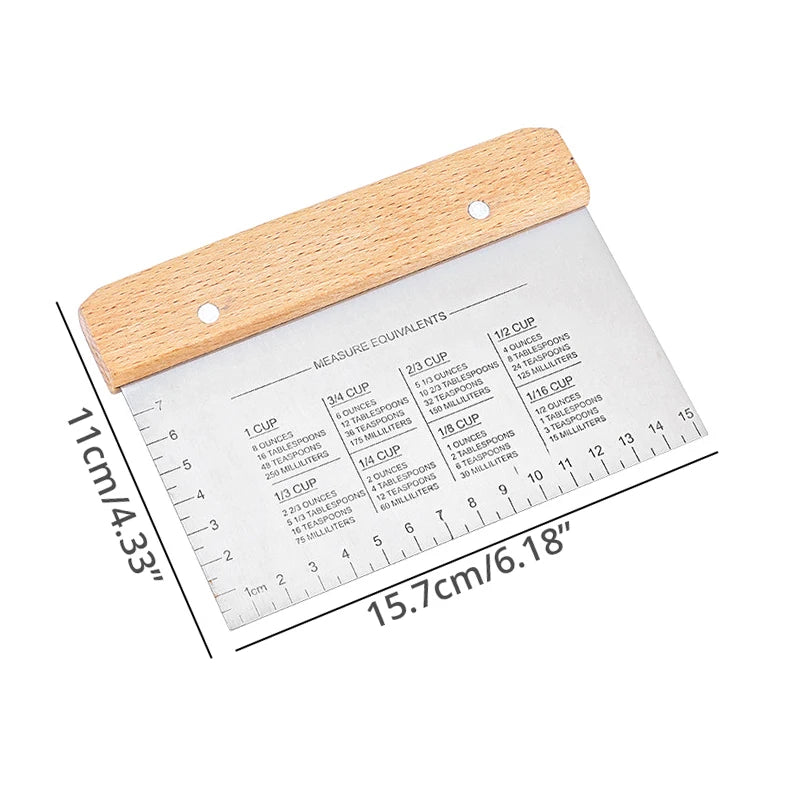 Leeseph Multi-purpose Stainless Steel Scraper & Chopper, Dough Scraper, Pizza Dough Cutter , kitchen tools
