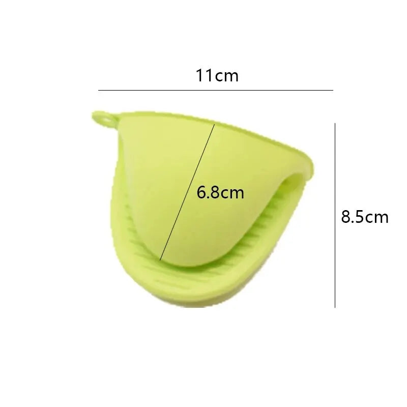 2pcs Thicken Baking Silicone Oven Mitts Microwave Oven Glove Heat Insulation Anti-slip Grips Bowl Pot Clips Kitchen Gadgets