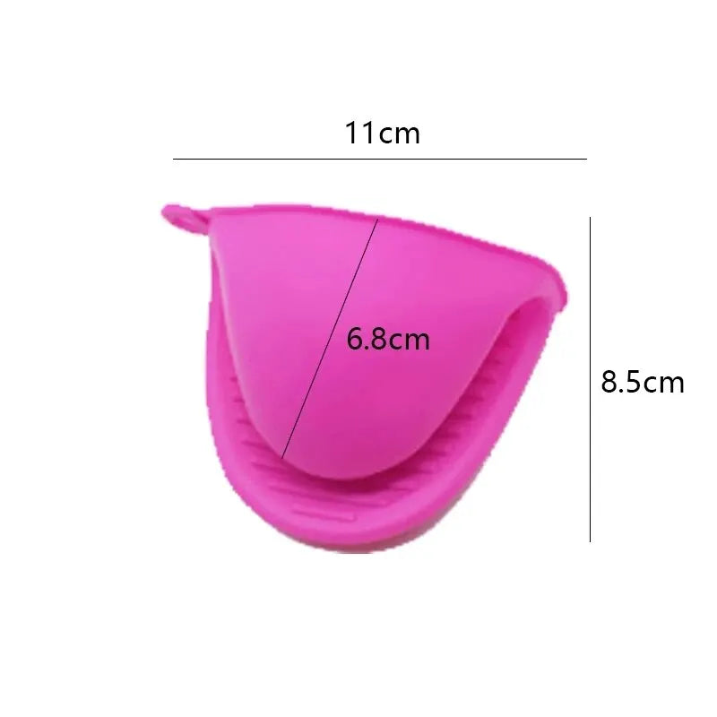 2pcs Thicken Baking Silicone Oven Mitts Microwave Oven Glove Heat Insulation Anti-slip Grips Bowl Pot Clips Kitchen Gadgets