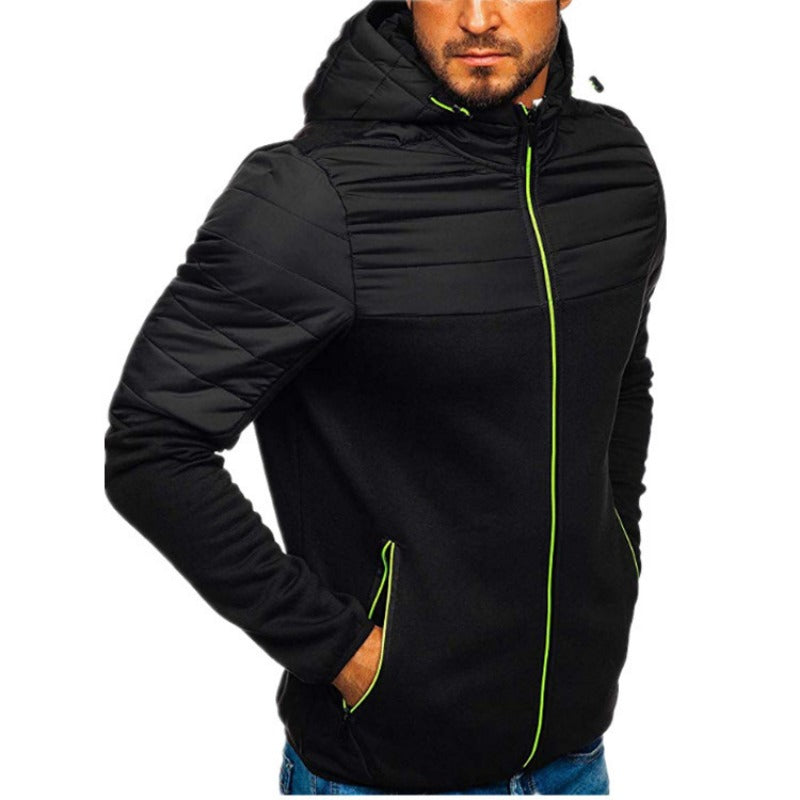 New Men Hoodies Casual Hoodies for Men with Zip Pockets Full Zip Long Sleeve Sweatshirt Sports Hooded Jacket