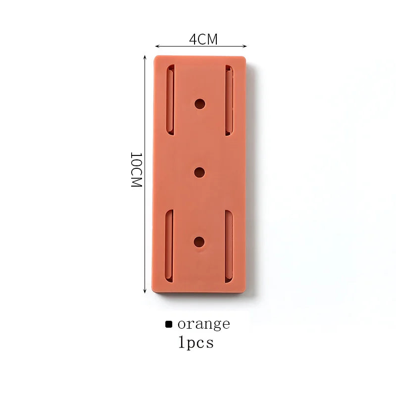 Self-Adhesive Power Socket  Strip Fixator Wall  Mounted Self Adhesive  Punch Free Row Plug Holder for Kitchen Home Office