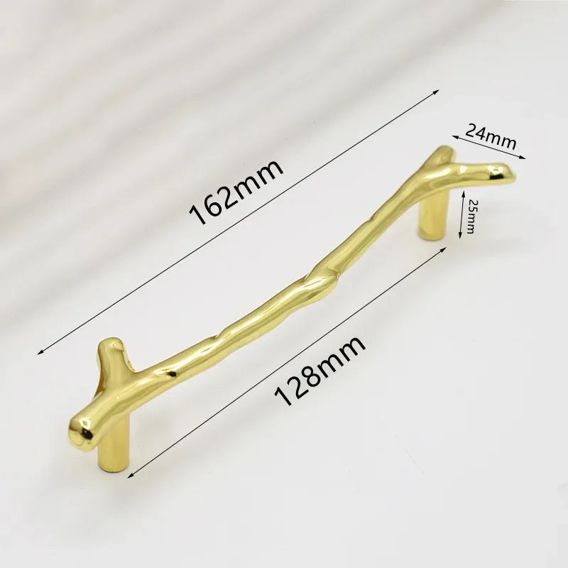 Fashion Tree Branch Furniture Handle 96mm 128mm Black Silver Bronze Kitchen Cabinet Handles Drawer Knobs Door Pulls Hardware