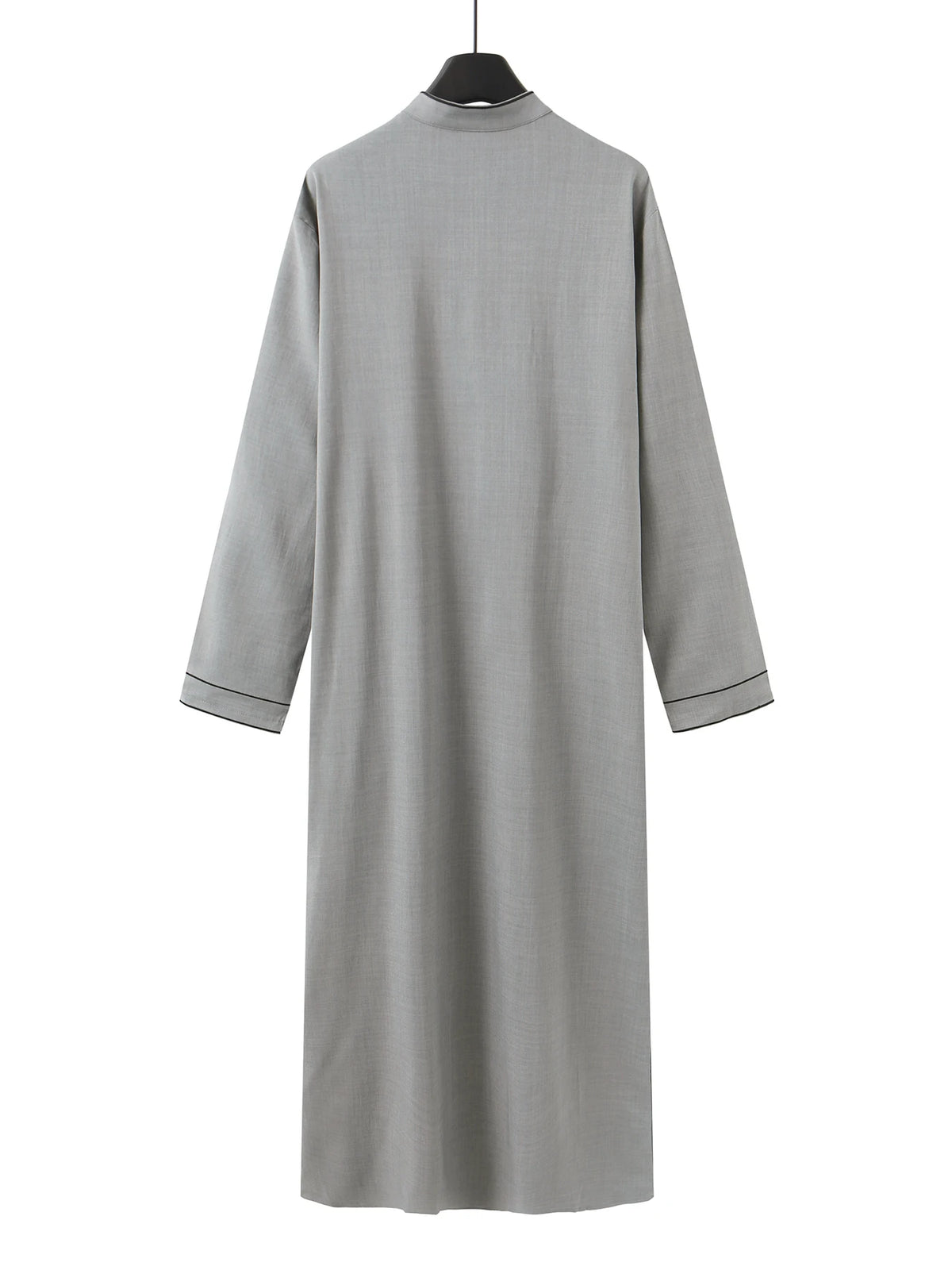 Long sleeve embroidered stand collar thobe, Muslim Arab men's robe
