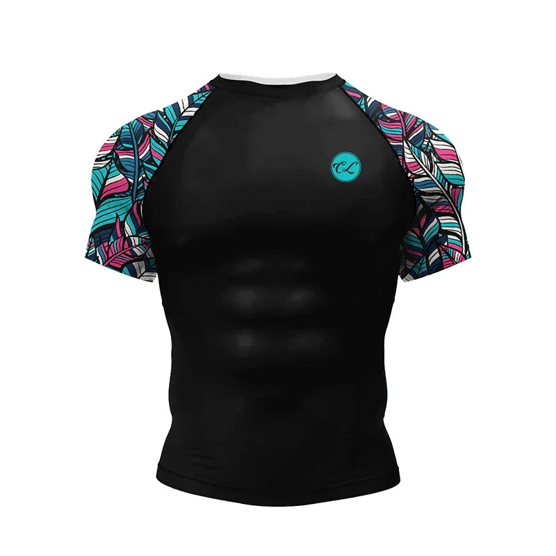 New Grappling Jiu Jitsu MMA T-shirt +Pants Set Rashguard For Men Bjj Boxing Jerseys Rash Guard MMA Shorts Boxeo Sport Clothing