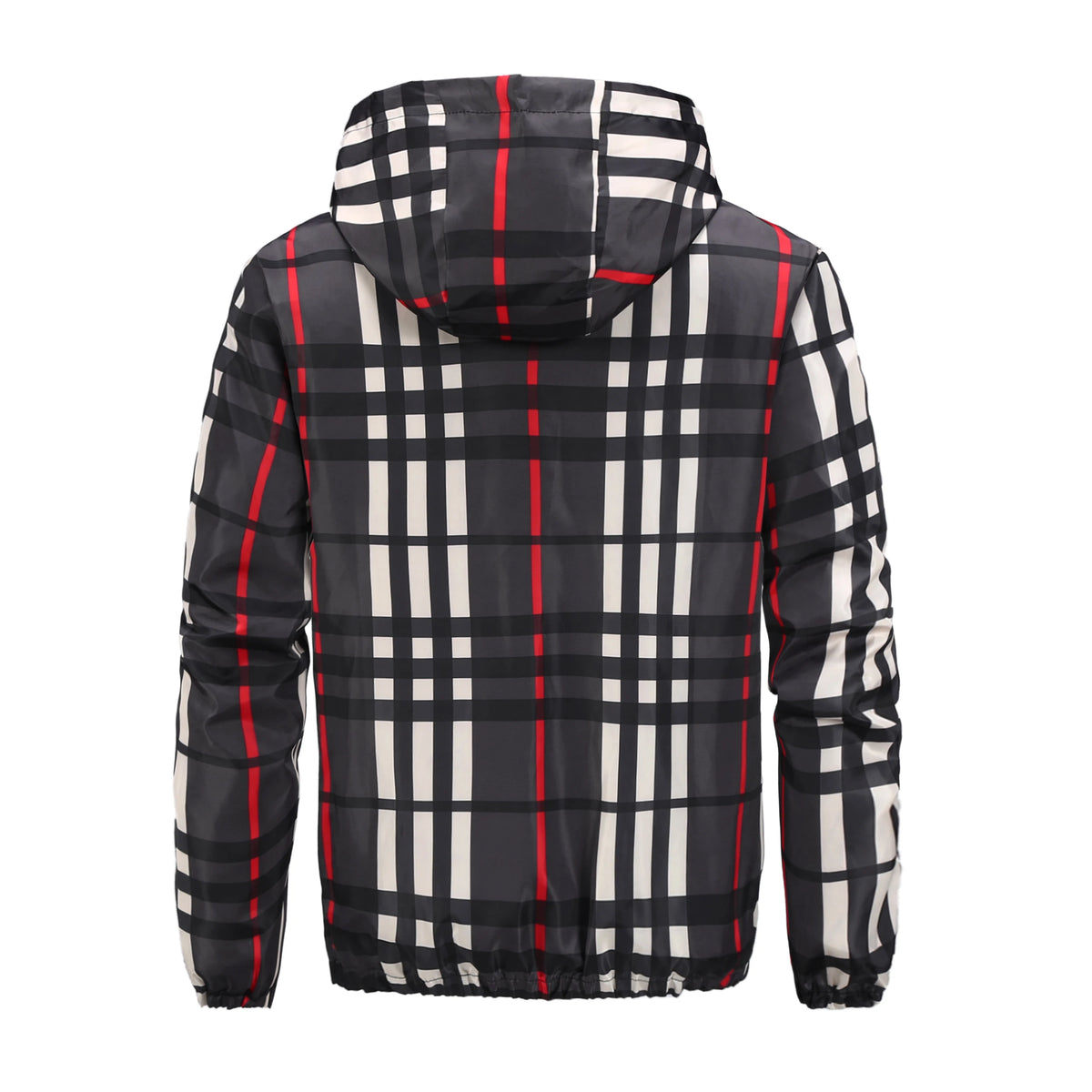 2024 new jacket men's hooded cross-border live broadcast fashion versatile jacket plaid spring and autumn youth jacket