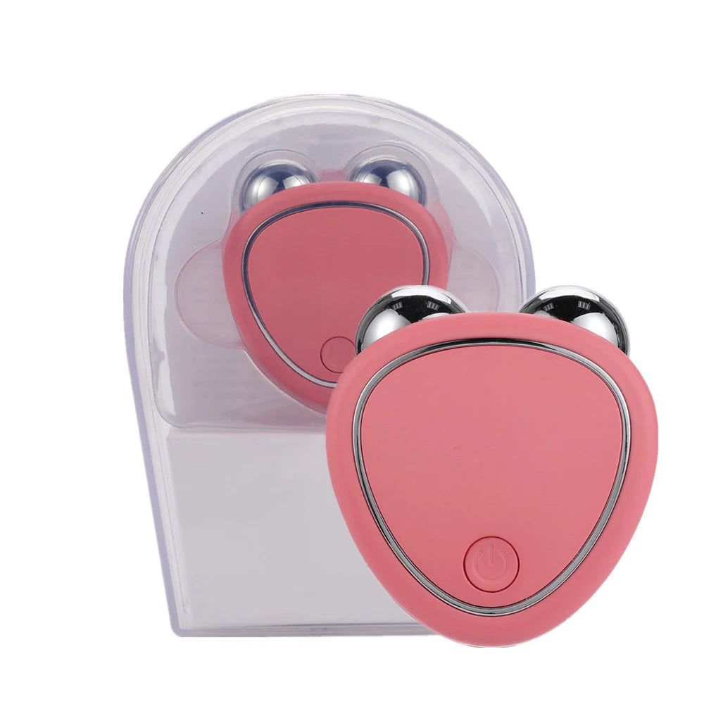 EMS Facial Massager Microcurrent Face Lifting Machine Anti Wrinkle Roller Skin Tightening Rejuvenation Beauty Charging Facial