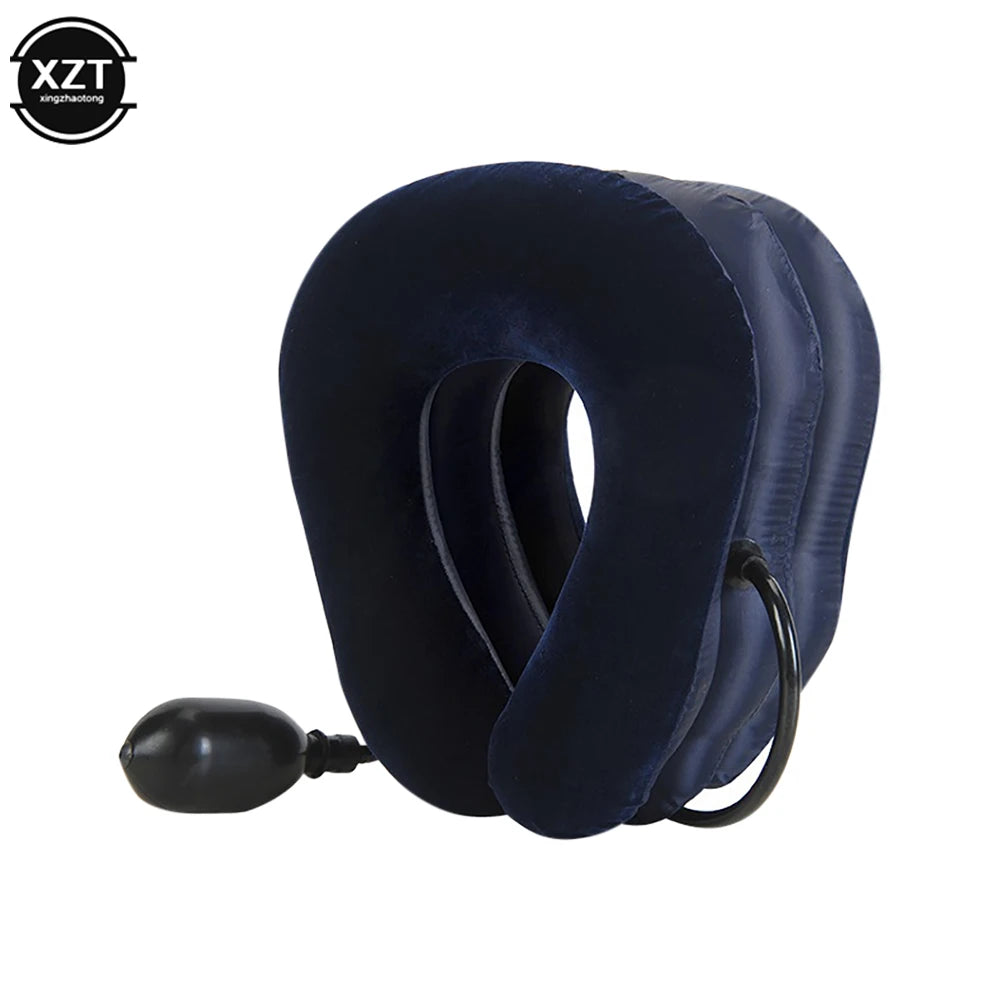 Neck Massager 3 Layer Inflatable Air Cervical Neck Traction Support PainStress Relief Neck Collar Pillow Neck Stretching Brace