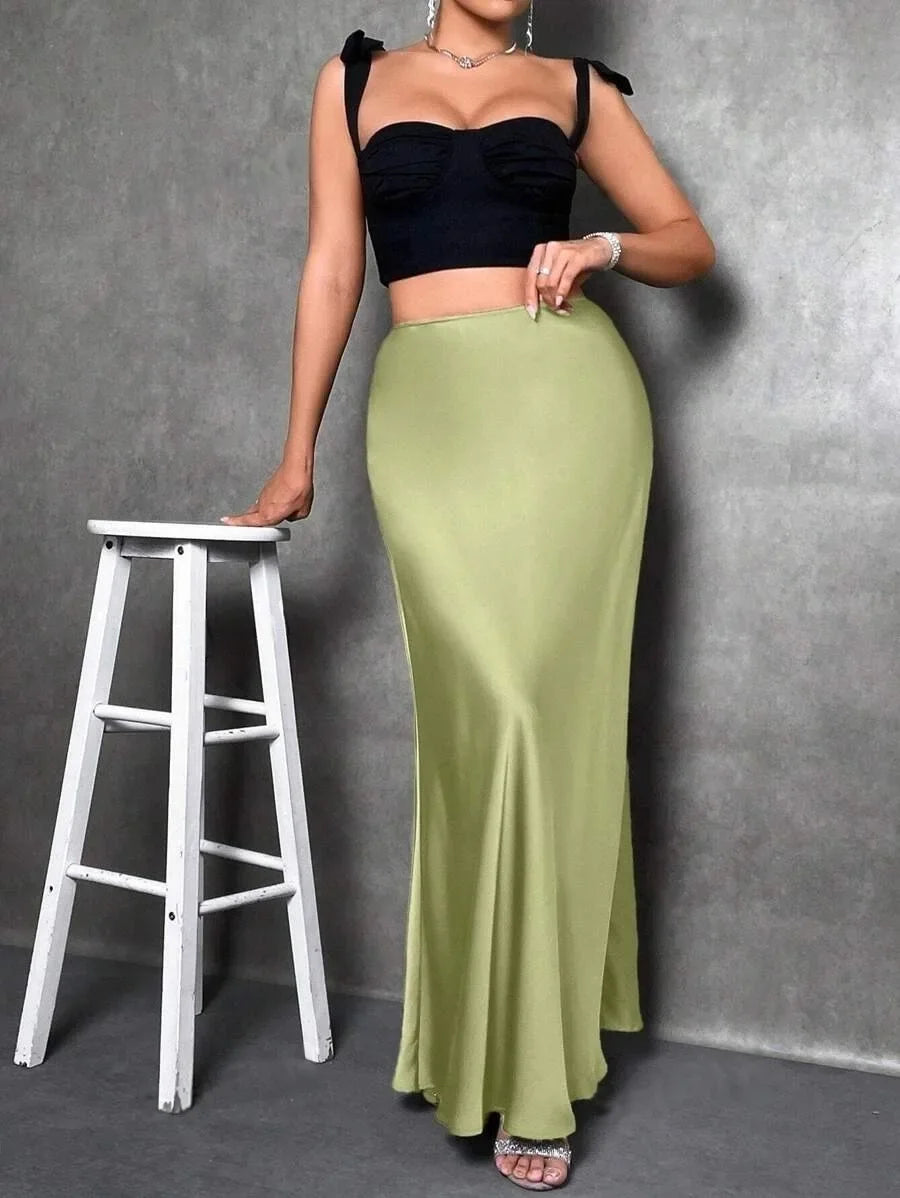 New Style European And American Fashion Colorful Velvet A- Line Skirt Long Dress For Women Autumn Winter 2023 Simple Design