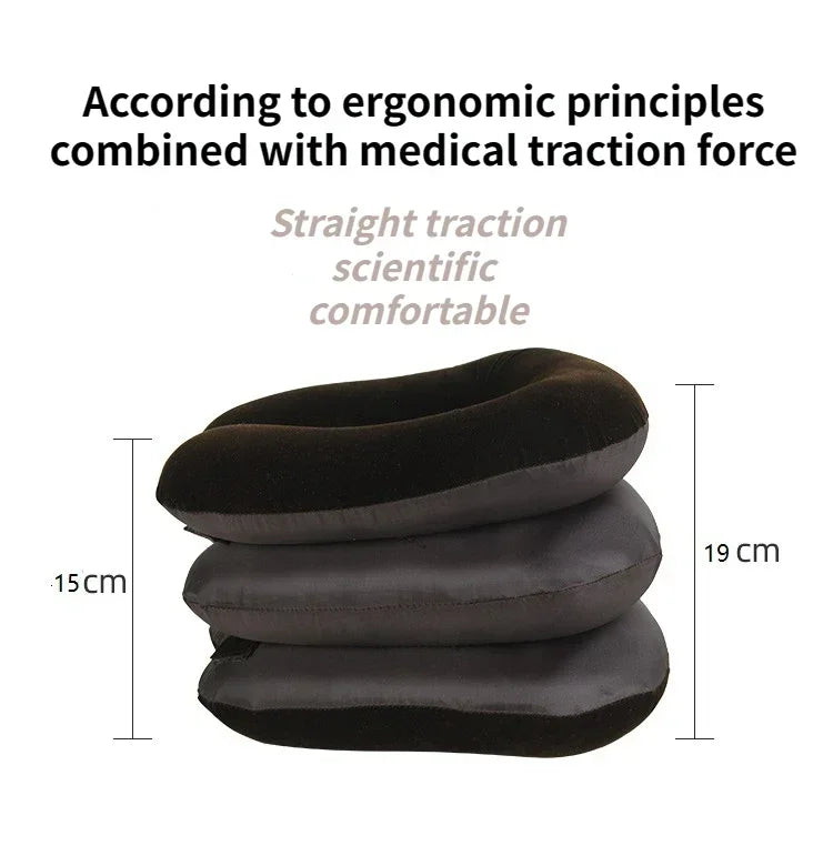 Neck Stretcher Neck Massager Cervical Support Pillow Air Pump Inflatable Collar Stretcher Brace Pain Relief Neck  Collar Pillow
