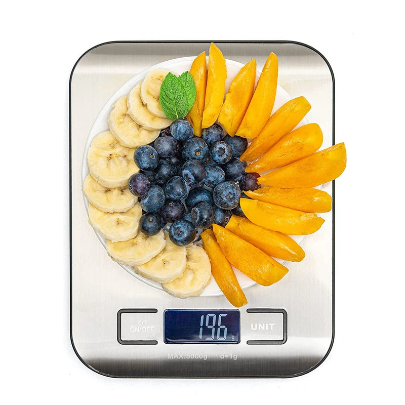 Electronic Digital Scales 5kg 10kg 1g  Weights Scale Stainless Steel  Food Balance Measure Tools LED Display Kitchen Scale