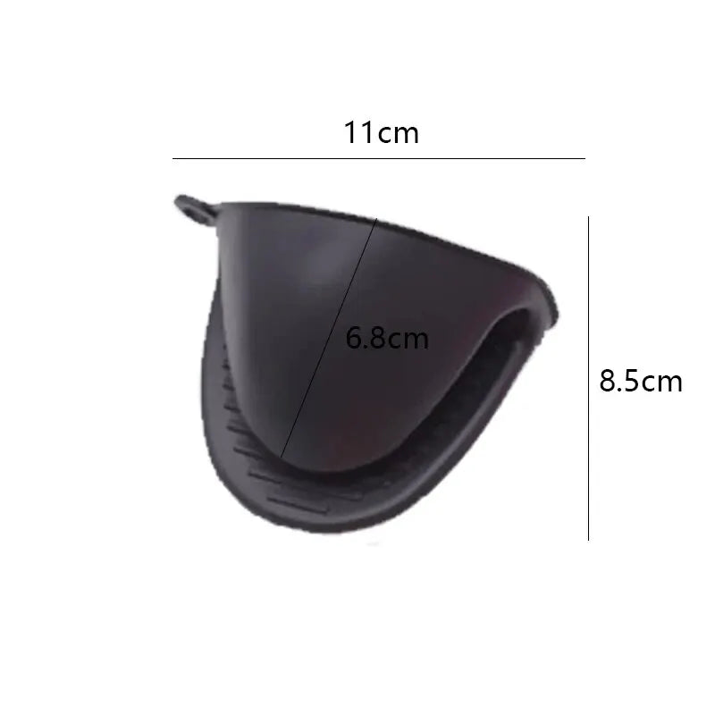 2pcs Thicken Baking Silicone Oven Mitts Microwave Oven Glove Heat Insulation Anti-slip Grips Bowl Pot Clips Kitchen Gadgets