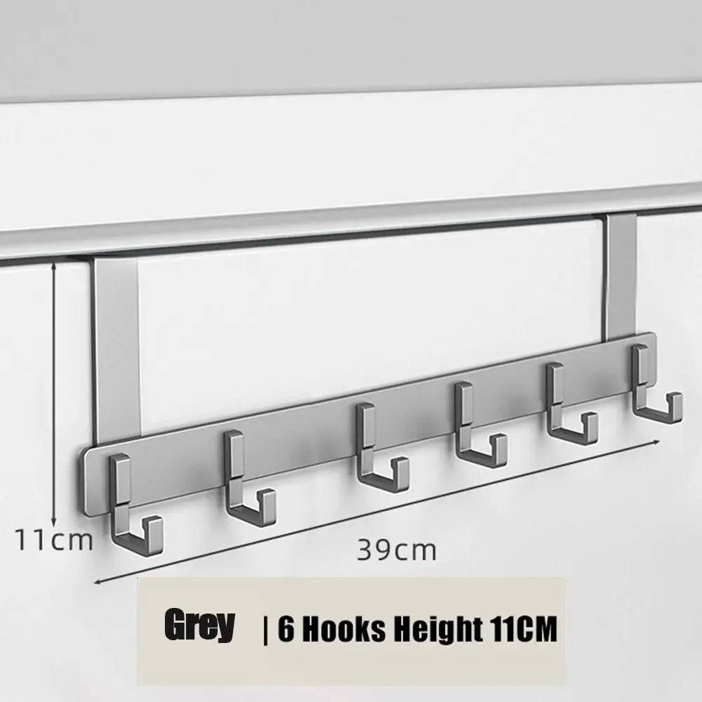 Hooks Over The Door Home Bathroom Organizer Rack Clothes Coat Hat Towel Hanger New Bathroom Kitchen Accessories Holder Door Hang