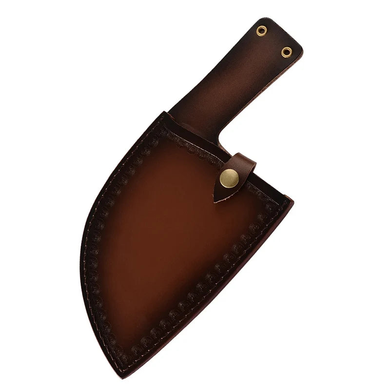 Kitchen Chef Cleaver Chopping Knife Sheath Leather Slicing Blade Guards Protect Case Cover Camping Hunting Travel Scabbard Tools
