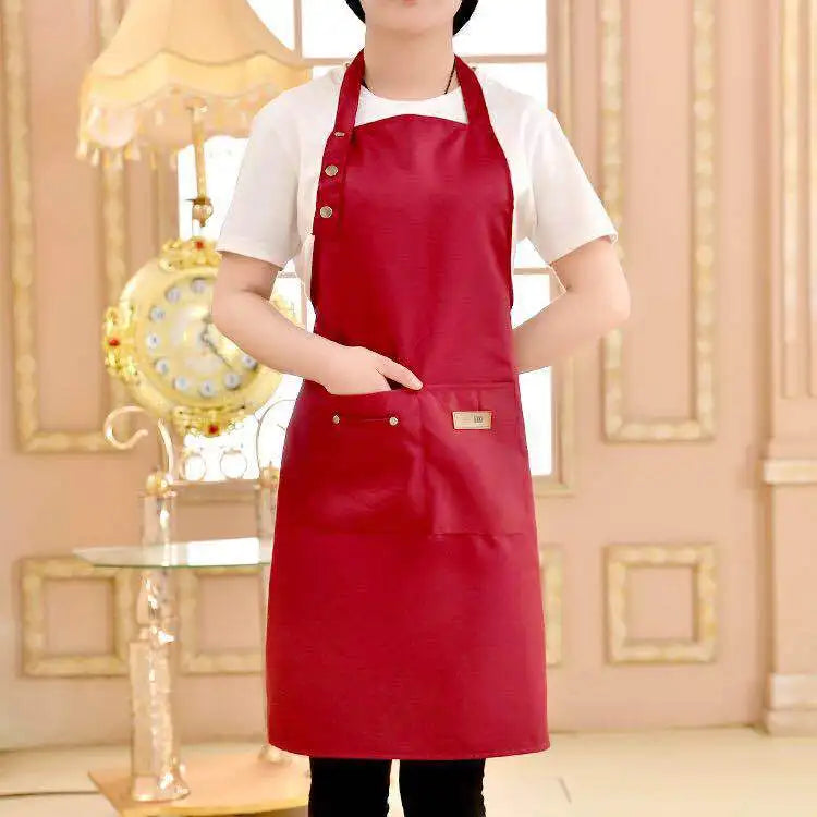 Custom Company Shop LOGO Kitchen Aprons For Woman Men Chef Work  Grill Restaurant Bar Shop Cafes Beauty Nails Studios Uniform