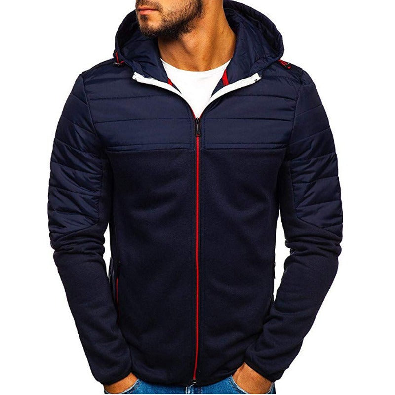 New Men Hoodies Casual Hoodies for Men with Zip Pockets Full Zip Long Sleeve Sweatshirt Sports Hooded Jacket