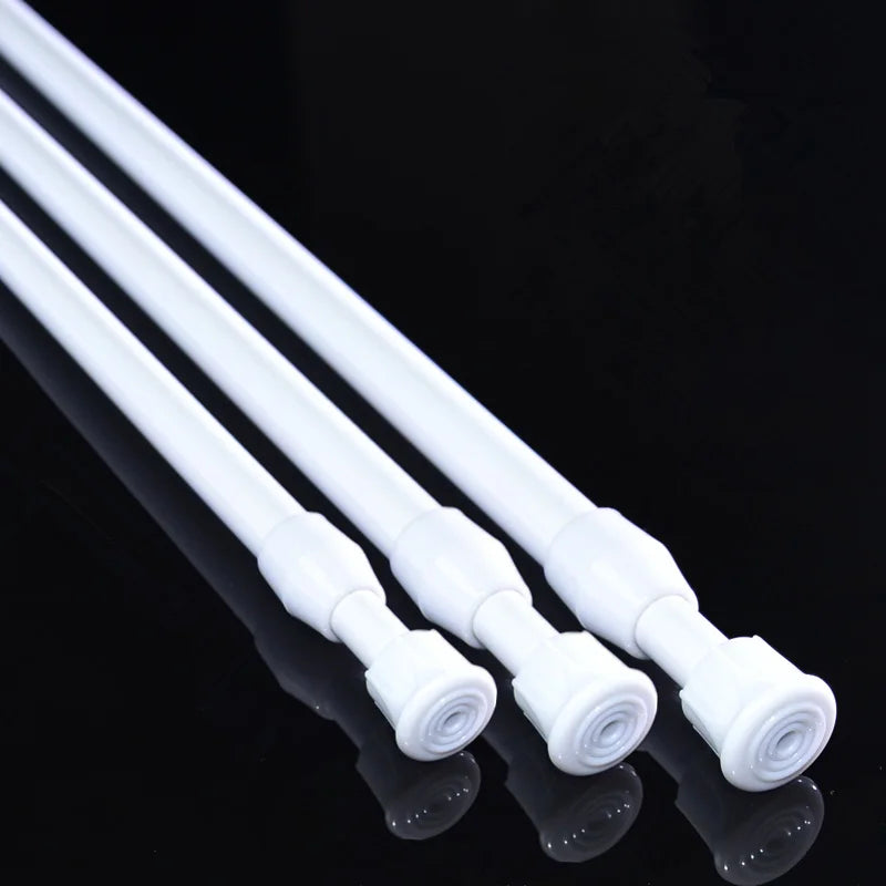 Spring Tension Curtain Rods Durable Adjustable Length Hanging Curtain Rods for Wardrobe Kitchen Cupboard