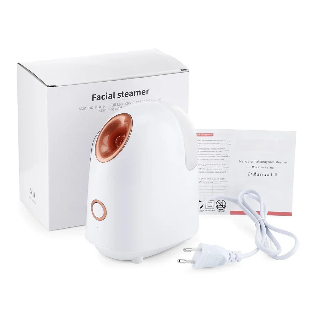 Facial Sauna Home Spa Warm & Cold Mist Moisturizing Face Humidifier Atomizer Pore Cleanser Removing Acne Aromatherapy Skin Care