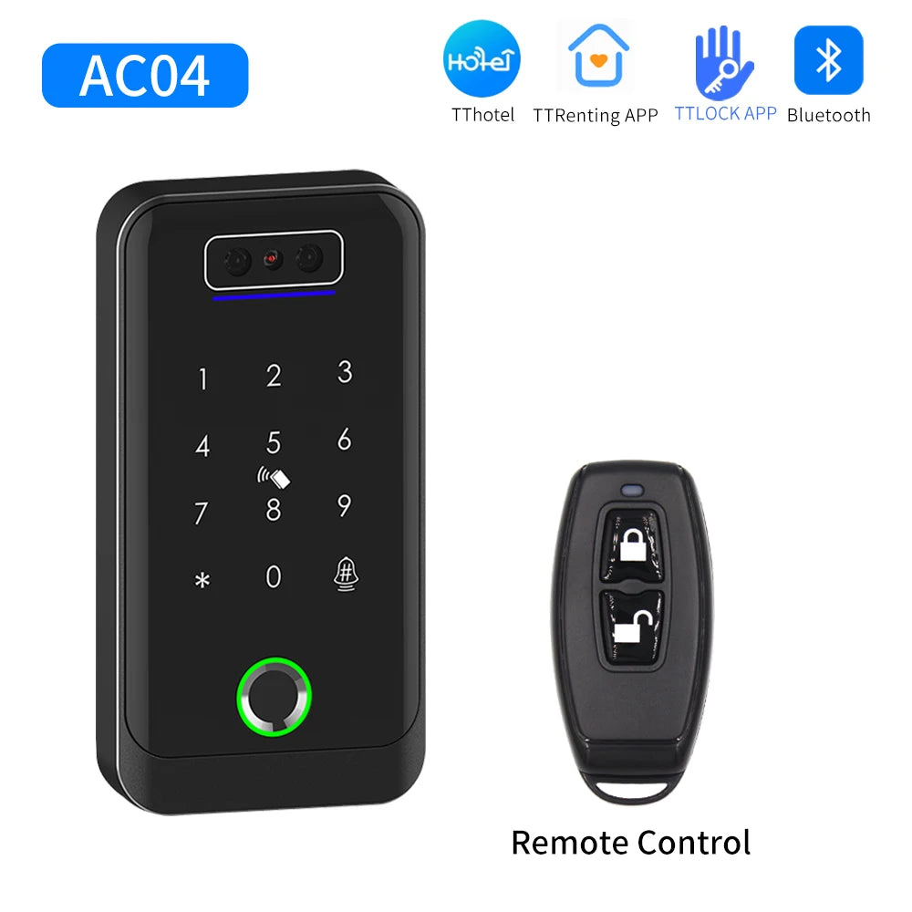 TTLOCK 3D Face Recognition Access Control Keypad Door Lock Opener Fingerprint E-Key Code App RF Remote Facial RFID Card Unlock