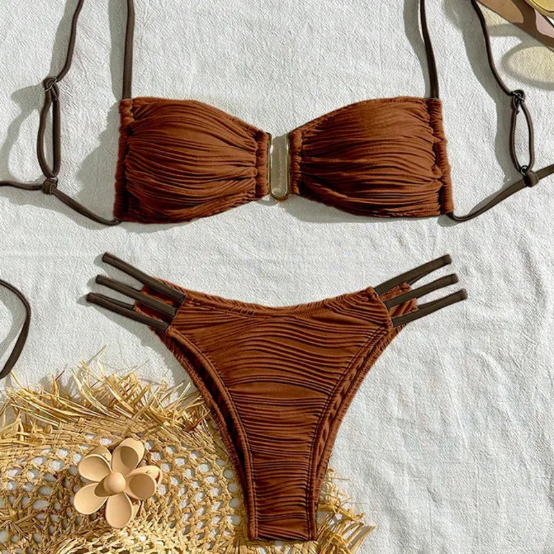 Sexy Bikinis 2025 Women's Swimwear Female Swimsuit For Swimming Wear Bathing Suits Brazilian Bikini Set Beachwear Pool Bather