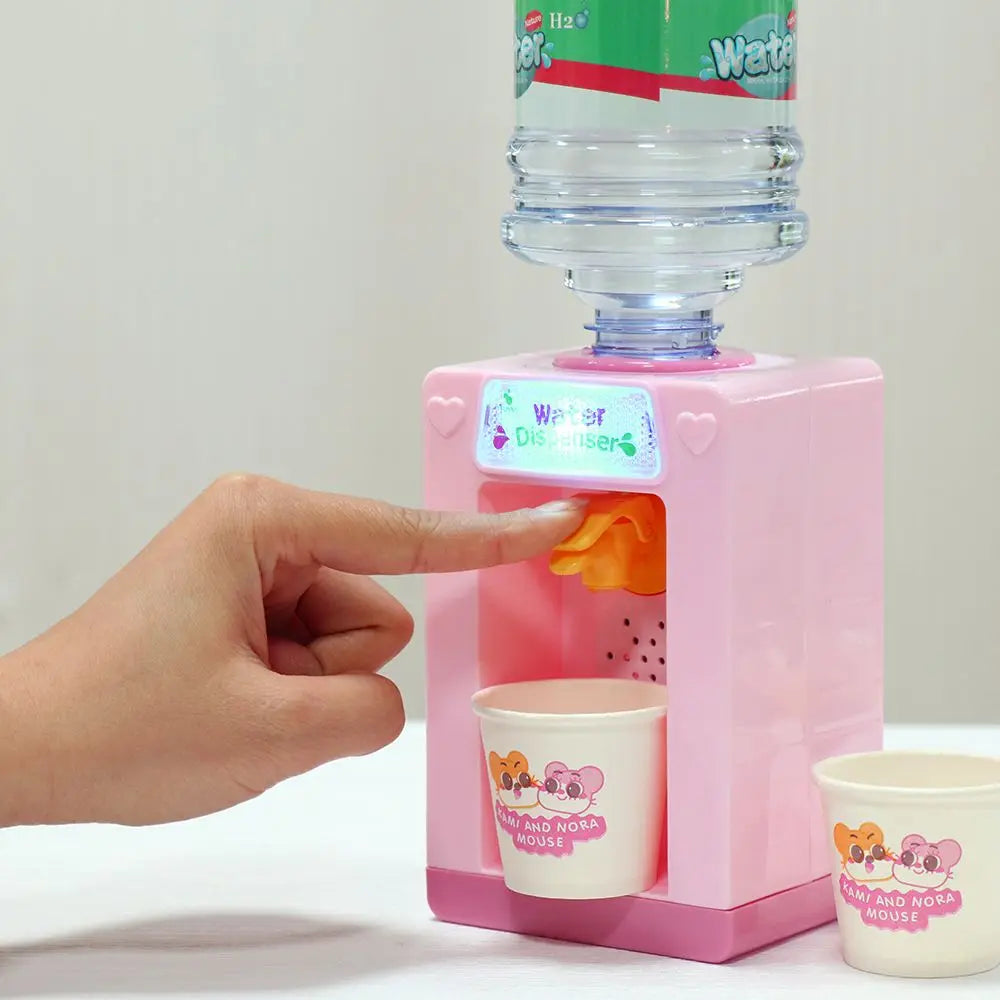 Children's Mini Fun Water Dispenser Electric Acousto-optic Simulation House Drinking Machine Baby Kitchen Toy Children Gift