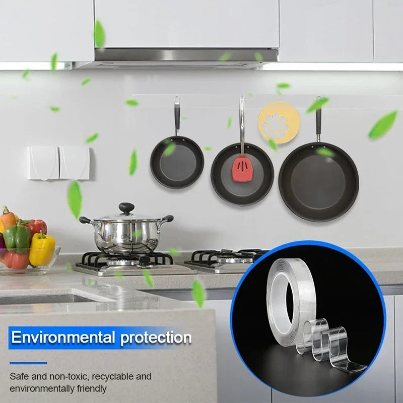 Transparent Double-sided Tape Nanometer Reusable Seamless Strong And Versatile  Suitable For Home Kitchen Office And Car