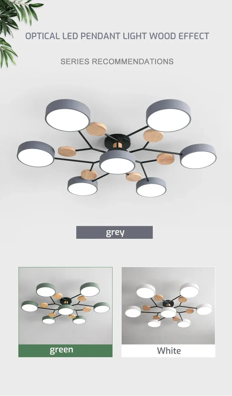 IRALAN Modern Ceiling lamp chandelier lights Macaron color LED Hanging lamps for ceiling lamps for room kitchen living room