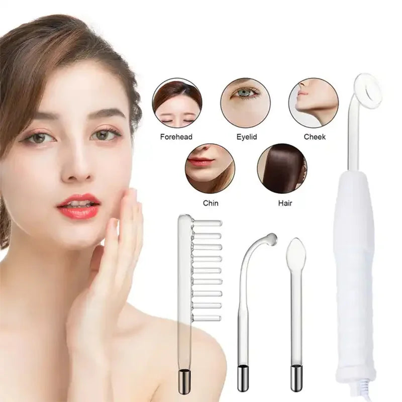 Skin Care Treatment High Frequency Massage Machine With Comb Beauty Device High Frequency Ozone Therapy Wand