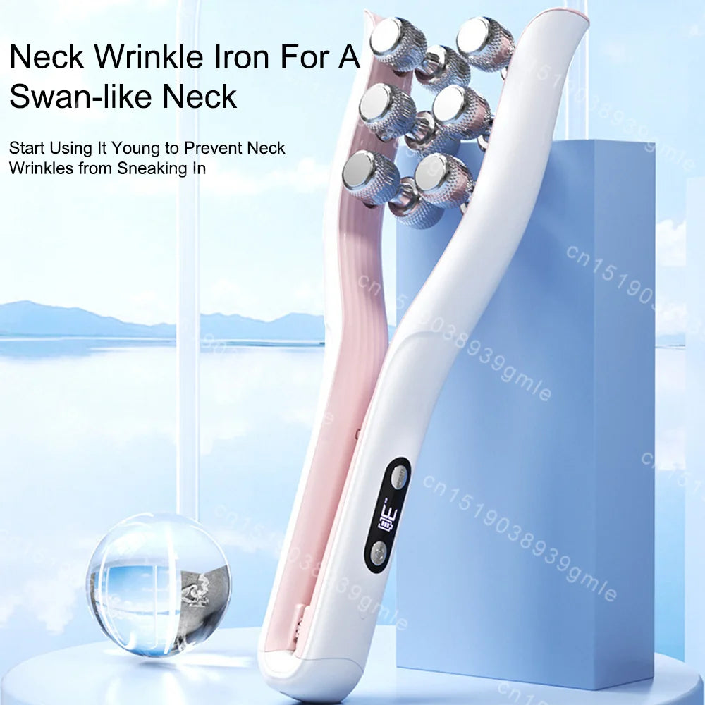 EMS Micro-Current Face Massage Roller Neck Face Lifting Firming Facial Lift Massager Anti Wrinkle Face Slimming Beauty Skin Care
