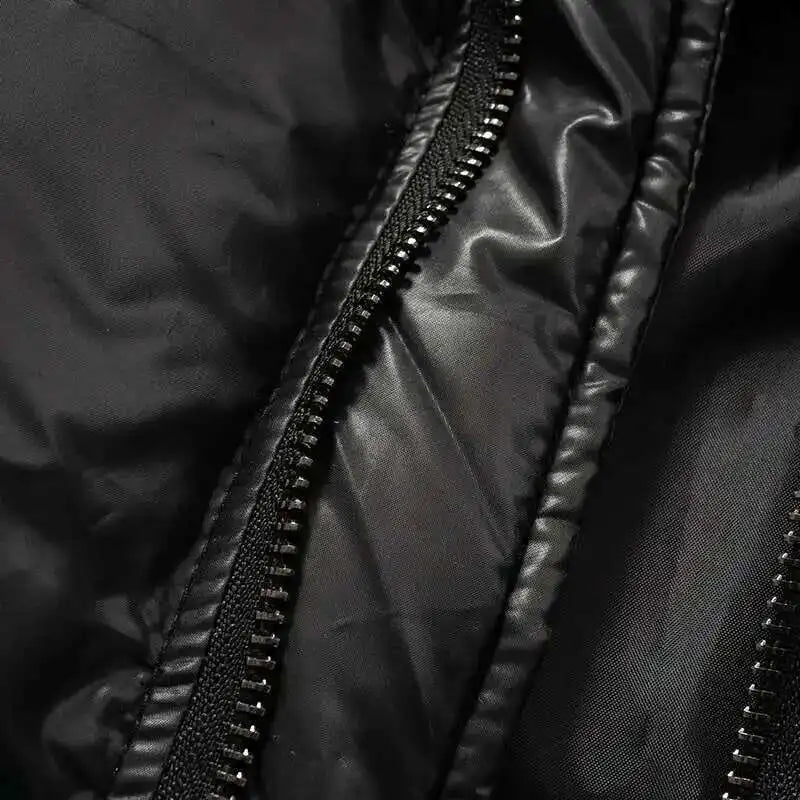 HKSH Autumn Winter New Men Tide Cotton Padded Jacket Scarf Collar Thick Long Sleeve Zipper Bread Chic Trendy RO Style Coat H2840