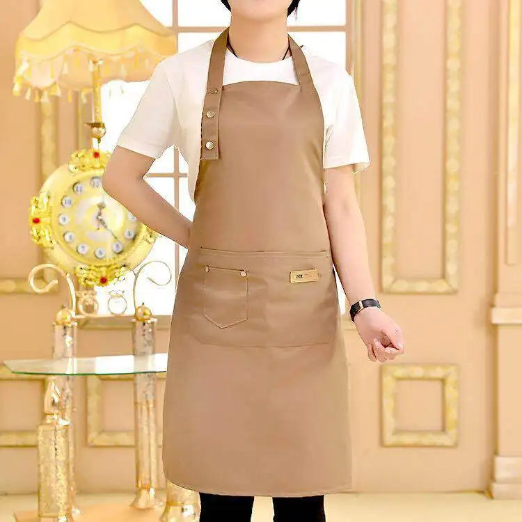 Custom Company Shop LOGO Kitchen Aprons For Woman Men Chef Work  Grill Restaurant Bar Shop Cafes Beauty Nails Studios Uniform