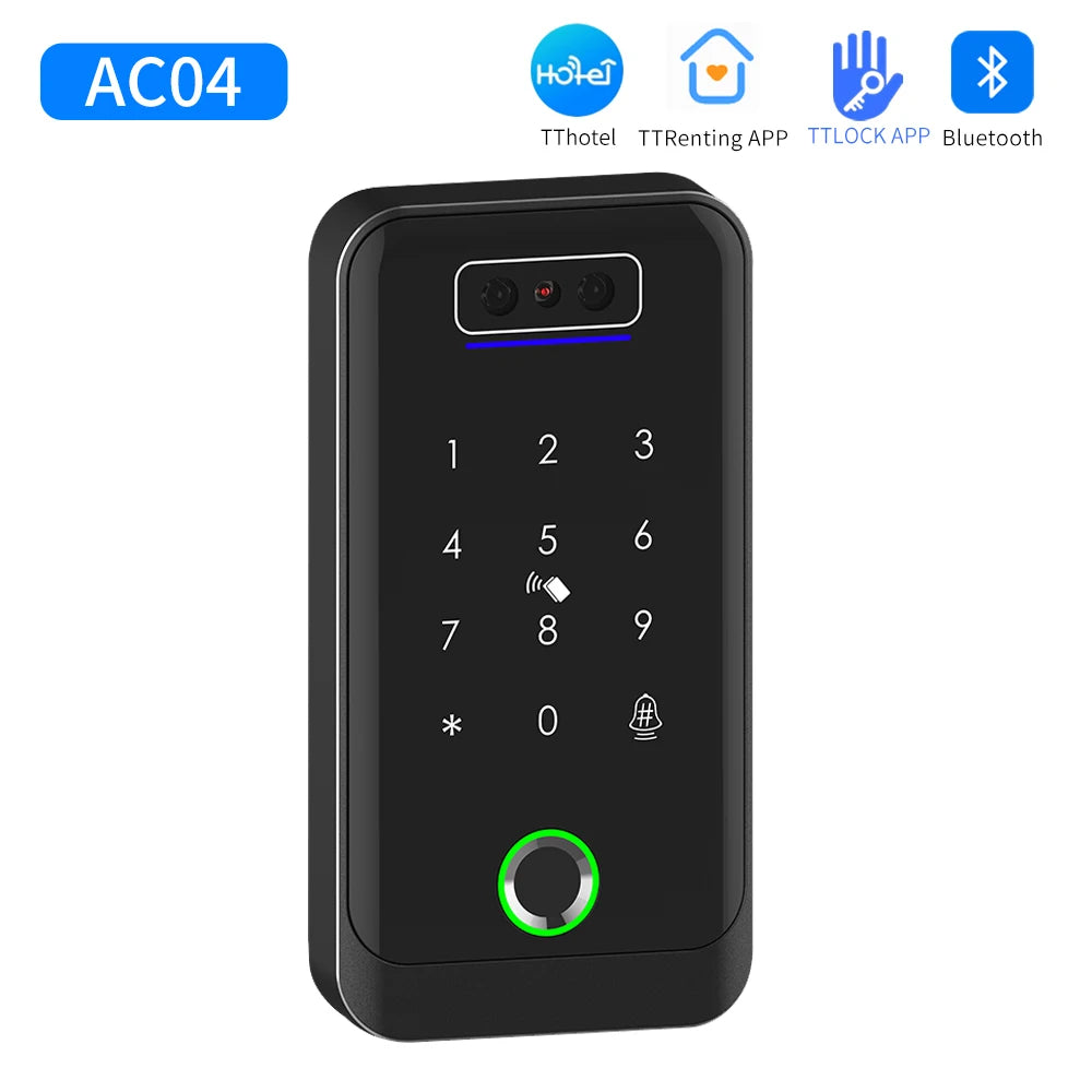 TTLOCK 3D Face Recognition Access Control Keypad Door Lock Opener Fingerprint E-Key Code App RF Remote Facial RFID Card Unlock