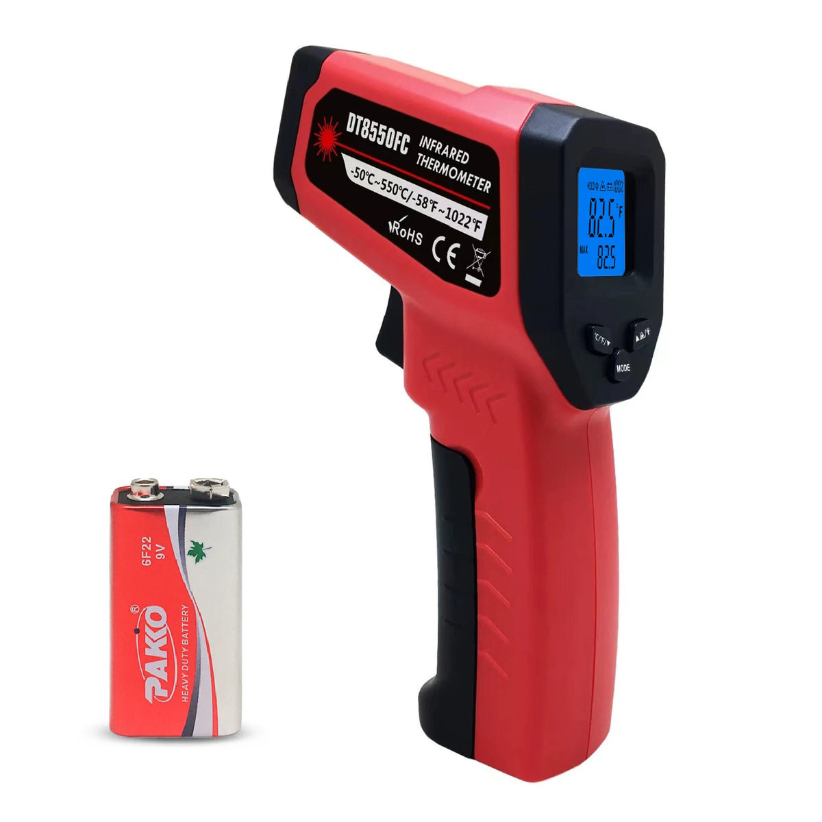 Digital Thermometer Non-contact industrial Infrared Laser LCD Color Screen Kitchen Thermometer Temperature Gun Tester-50-550
