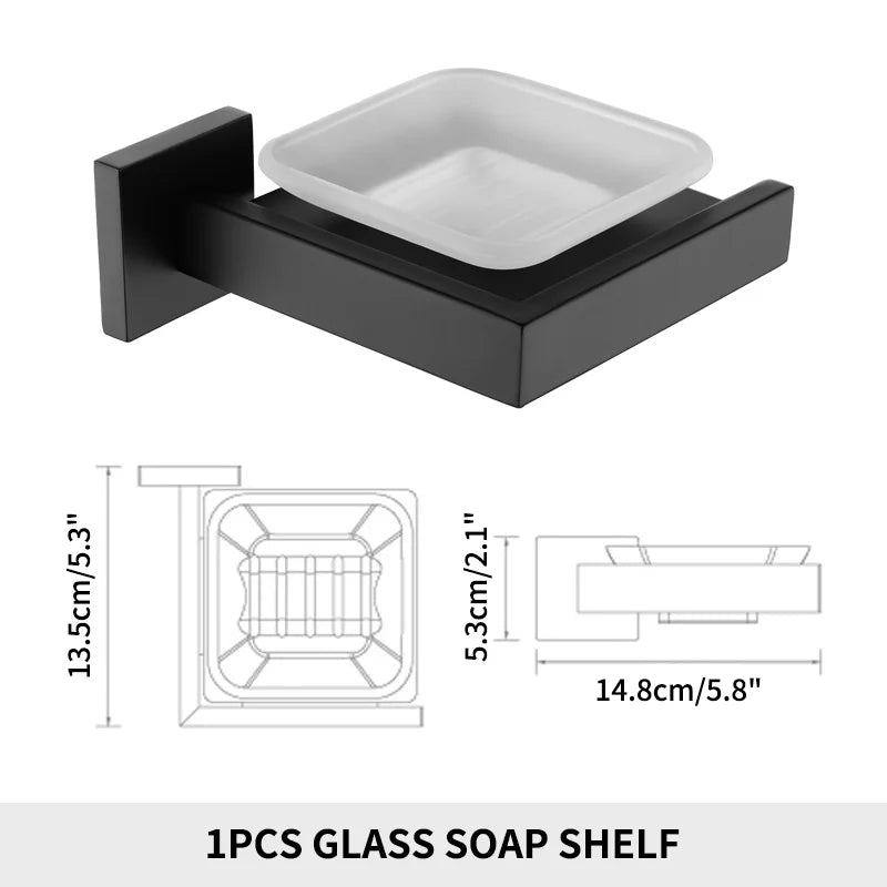 Soap Dish holder for Kitchen Bathroom Accessories Wall Mount Soap Dispenser Soap Rack With Glass Dish Metal Soap Holder Gold
