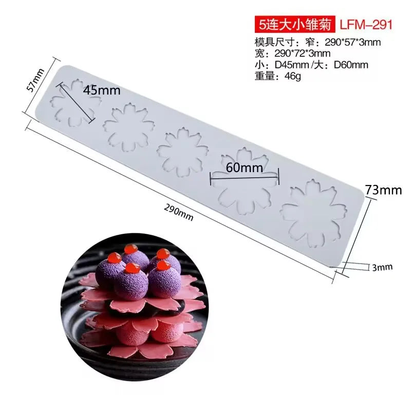 Various Leaf Butterfly  flower Silicone Cake Lace Mold Snowflakes deer Shape Fondant Mold Cake Decorating Tool  kitchen bakeware