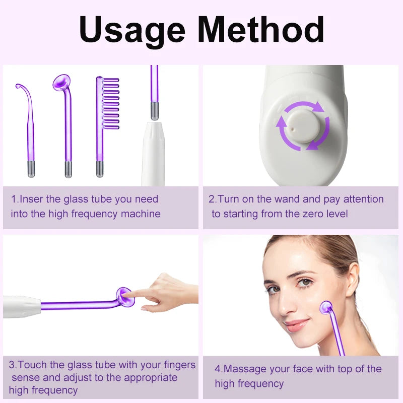 Replacement Electrodes for High Frequency Glass Tube Facial Body Wand Red Light Tubes for high frequency facial machine