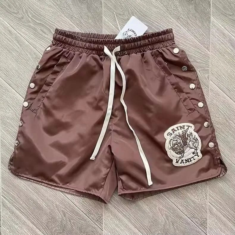 SAINT VANITY Embroidered Buckle Sports Sweatpants Jogger Men Women Drawstring Long Pants Trousers