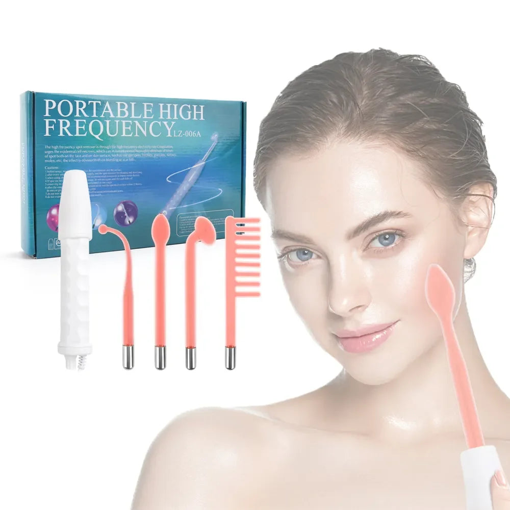 Skin Care Treatment High Frequency Massage Machine With Comb Beauty Device High Frequency Ozone Therapy Wand