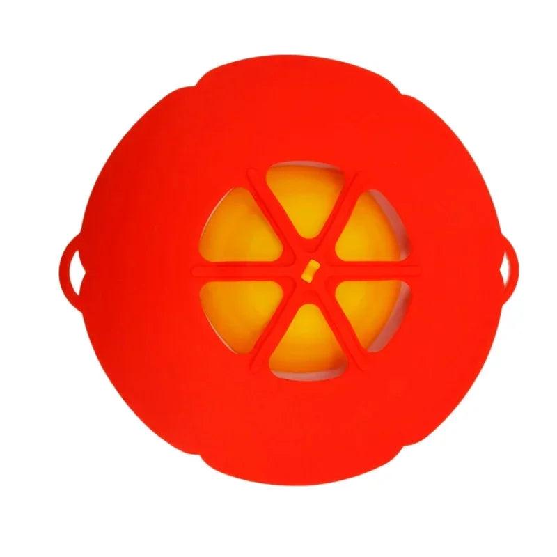 Silicone Lid Spill Stopper Cover For Pot Pan Kitchen Accessories Cooking Tools Flower Cookware Home Kitchen 26cm