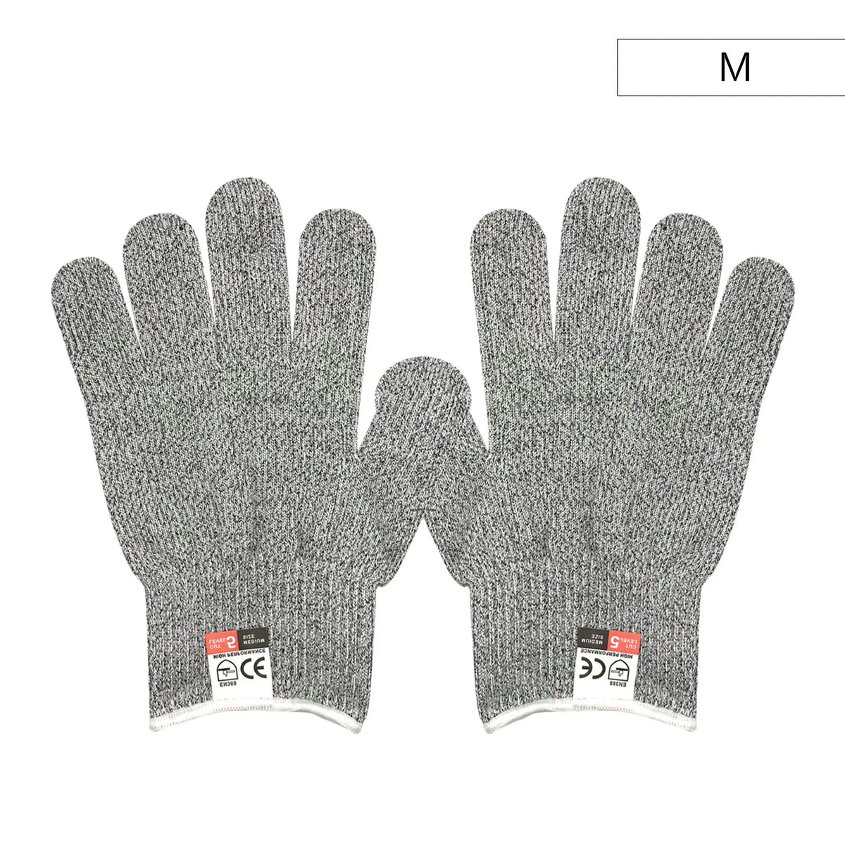 Grade 5 HPPE Anti-Cut Gloves Kitchen Gardening Anti-Cut Knitted Gloves Anti-Thorn Wear-Resistant Glass Building Cutting Gloves