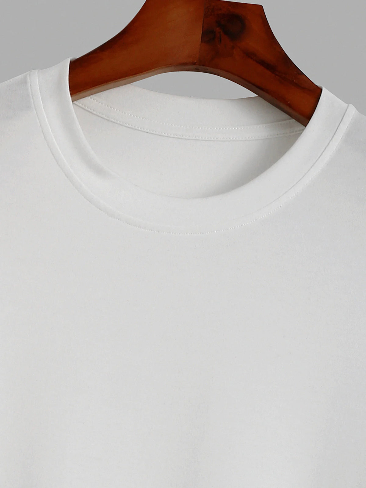 Trendy new long-sleeved t-shirt men's simple printed round neck T-shirt trend versatile casual tops men's T-shirt