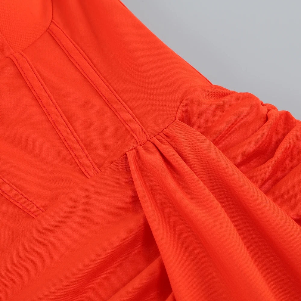 Summer New  women's Sexy breast wrapping，backless Dress, Red Wrinkled Hem Split Party ceremonial dress Long， Dress