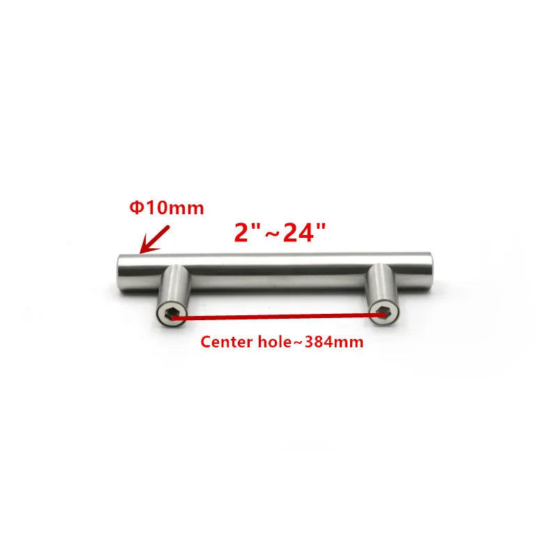 Modern  Stainless Steel Kitchen Door Cabinet T Bar Handle Pull Knob cabinet knobs furniture handle cupboard drawer handle
