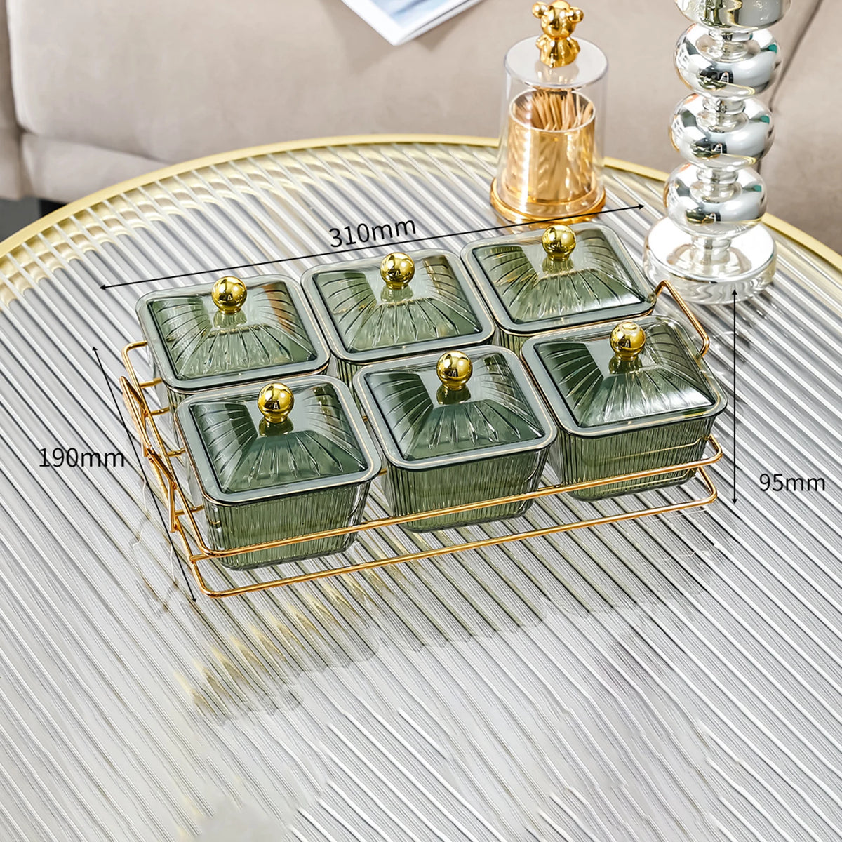 Household Fruit Serving Tray Snack Storage Boxes Large Capacity Stackable Containers for Living Room Bedroom Kitchen Dorms