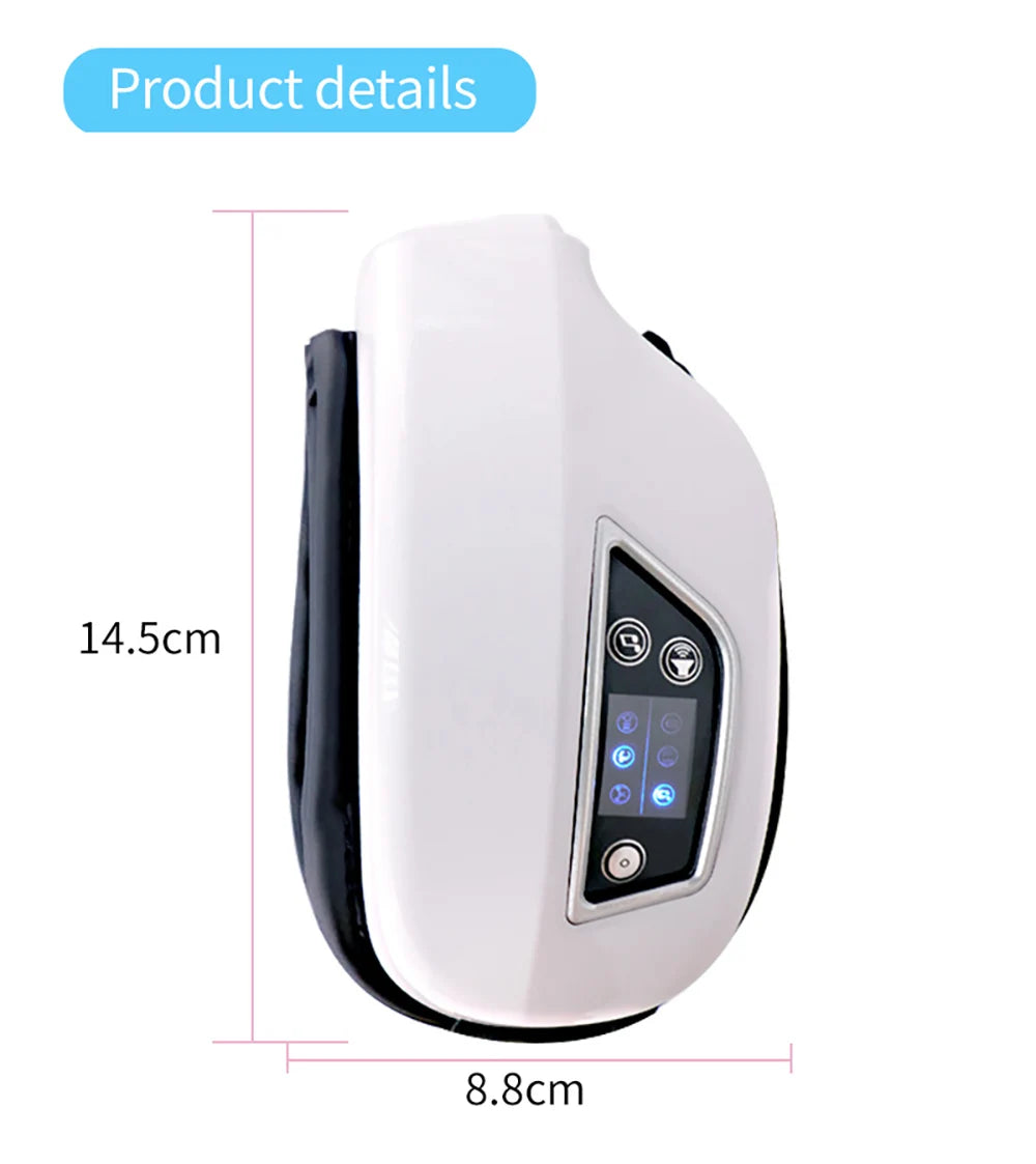 6D Smart Bluetooth Music Eye Massager Vibration Airbag Compress Eye Care Instrument Eye Massage Glasses Eye Relax Fatigue Pouch